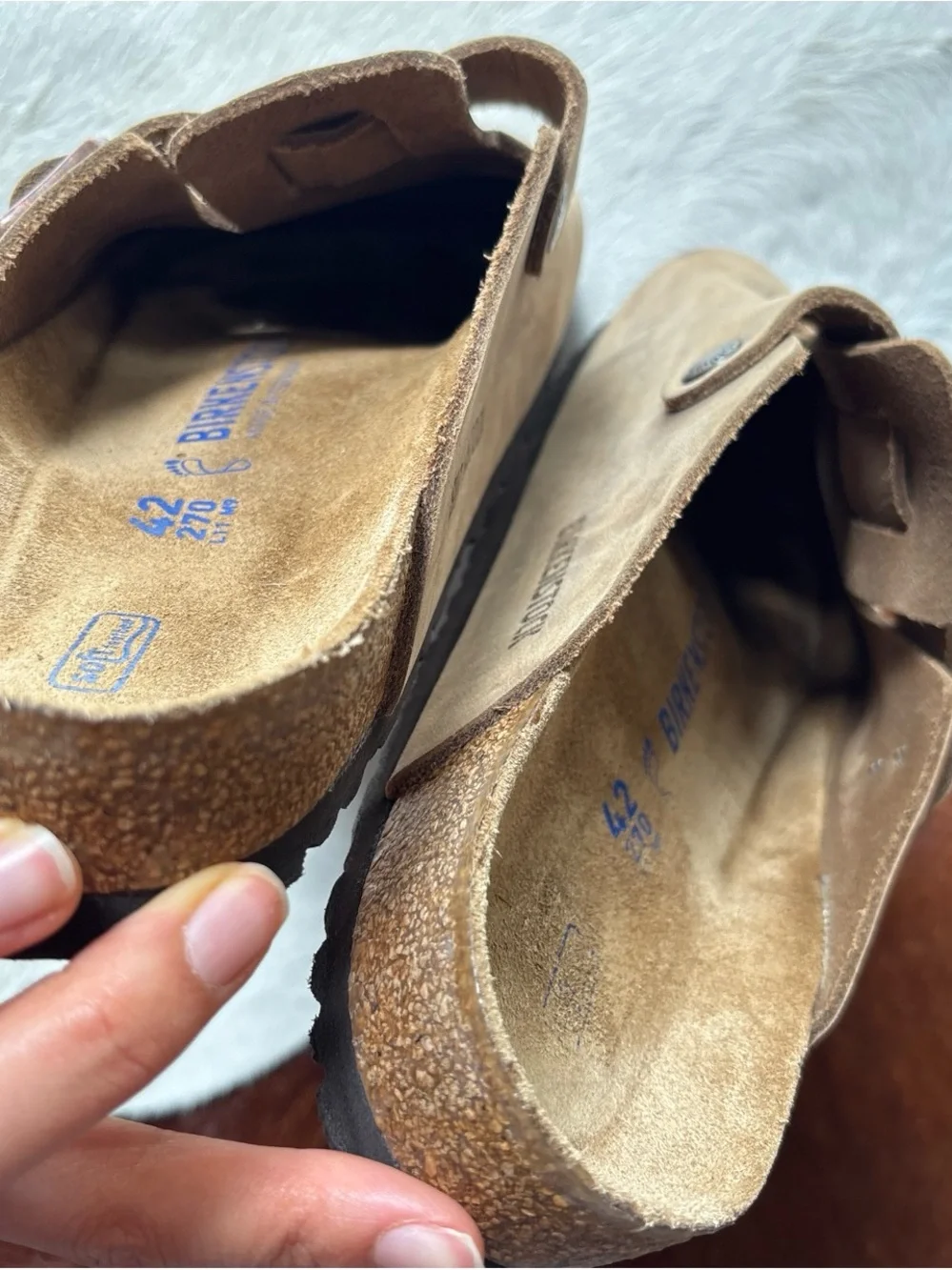 Birkenstock Brown Suede Clog with Buckle